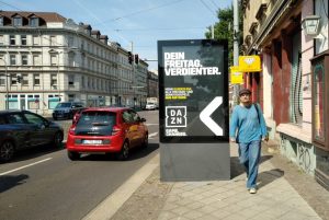 Werbedisplay kurz vor der Breitenfelder Straße. Foto: Rajko Felgentreff