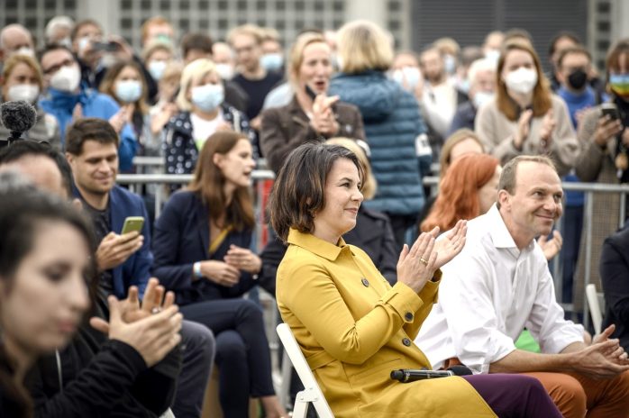 Annalena Baerbock und Sachsens Umweltminister Wolfram Günther (Grüne). Foto: Tim Wagner