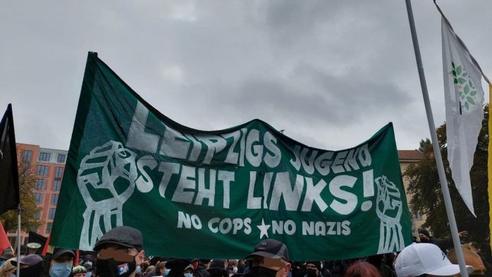 Demonstration am Johannisplatz
