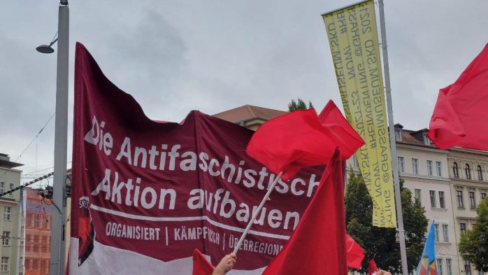 Fahnen auf dem Johannisplatz
