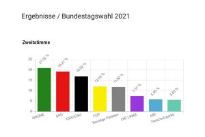 Das U18-Wahlergebnis auf Bundesebene. Grafik: Deutscher Bundesjugendring