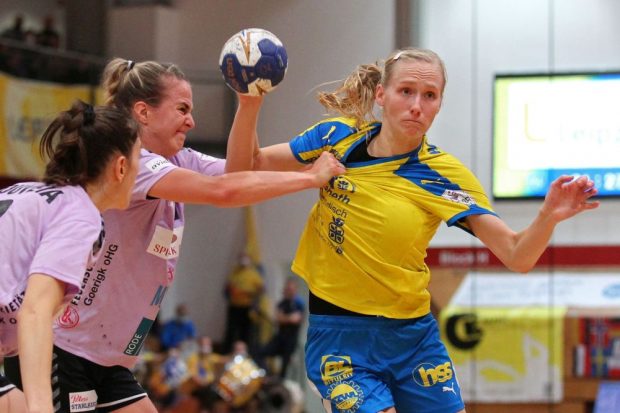 Jaqueline Hummel fรผhrt die HCL-Frauen auch in der neuen Saison als Kapitรคnin aufs Spielfeld. Foto: Jan Kaefer