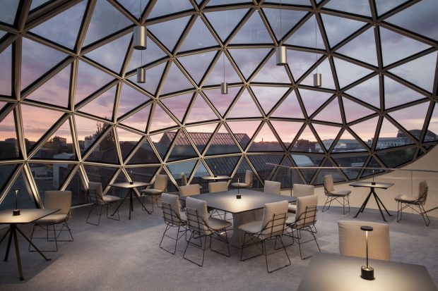 Blick aus der Oscar Niemeyer Sphere. Foto: Margret Hoppe / Sebastian Stumpf