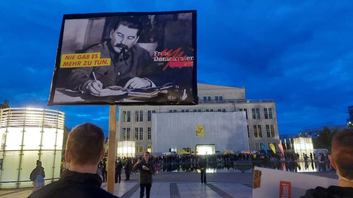 Die PARTEI war bei Lindner zur Stelle. Foto: LZ
