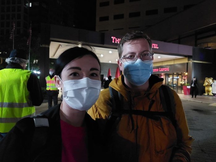 Paula Piechotta (MdB) und Stadtrat Martin Meißner (beide Grüne). Foto: LZ