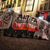 Antifaschistischer Gegenprotest bei der Veranstaltung der sogenannten „Bürgerbewegung Leipzig 2021“ in der Leipziger City. Foto: LZ