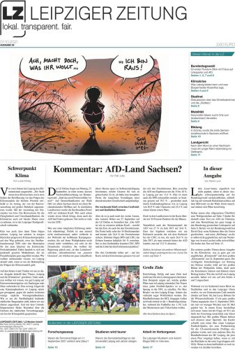Die Leipziger Zeitung, Ausgabe 95. Seit 1. Oktober 2021 im Handel. Foto: LZ