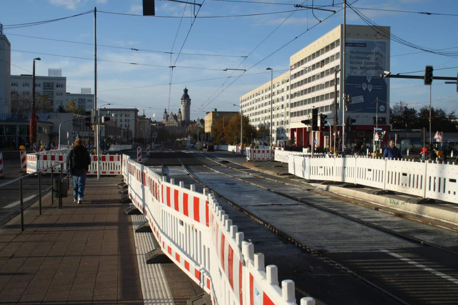 Die reparierten Gleise am Bayerischen Platz. Foto: Ralf Julke
