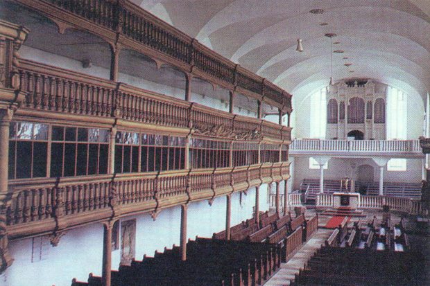 Innenansicht der Klosterkirche Grimma um 1960. Foto: Archiv Holger Zürch