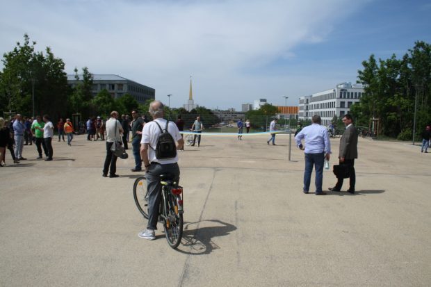 Blick vom Stadtbalkon übers Alte Messegelände. Foto: Ralf Julke