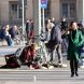 Obdachlose Personen.