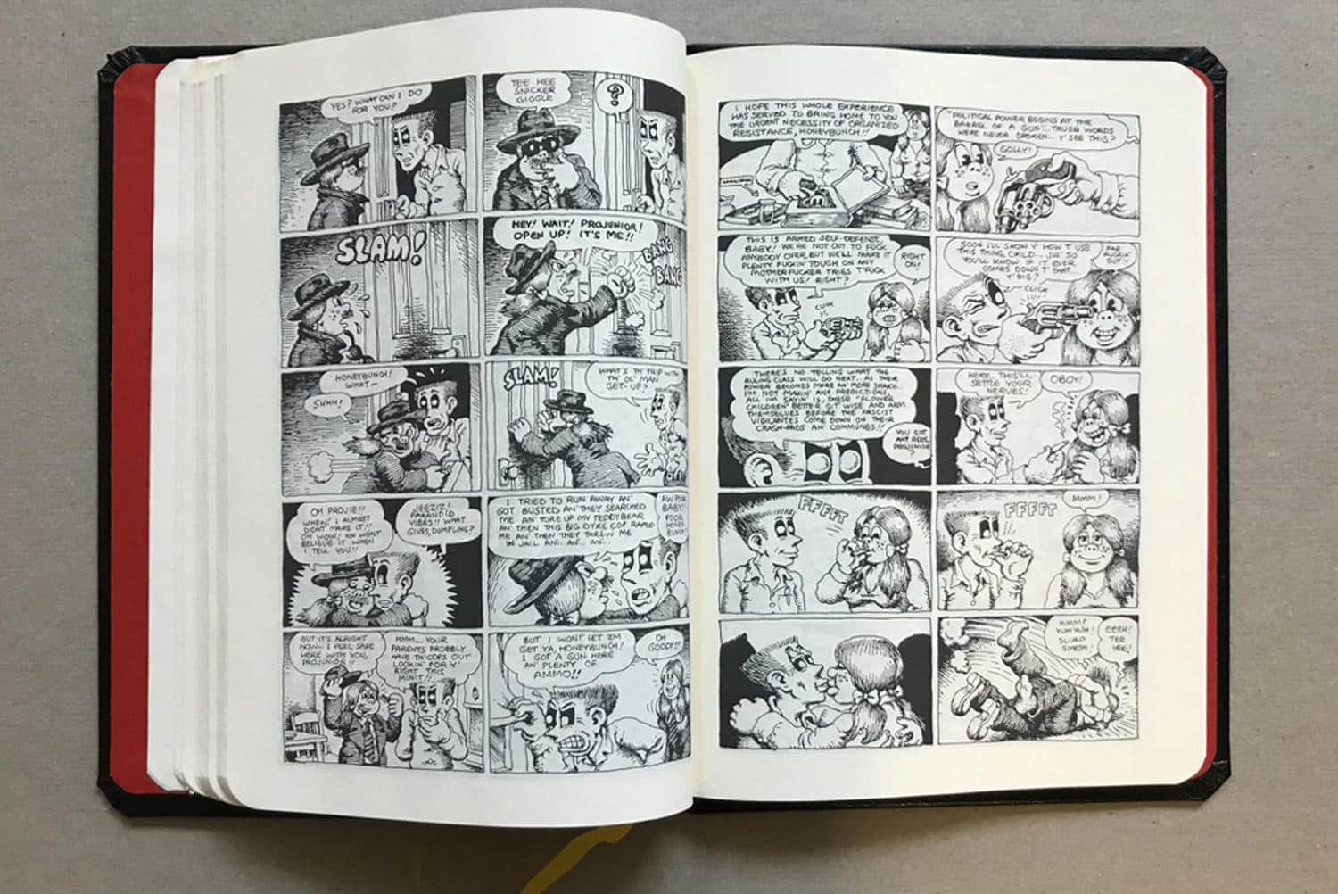 Bible of Filth; 1986 vom französischen Verlag Futuropolis publizierte Sammlung der Comics von Robert Crumb auf Dünndruckpapier. Foto: Rotraut Susanne Berner