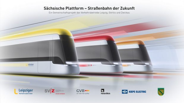 Entwurf "Sächsische Plattform - Strassenbahn der Zukunft". Foto: Leipziger Gruppe