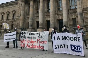 Protest am Bundesverwaltungsgericht. Foto: Extinction Rebellion Leipzig