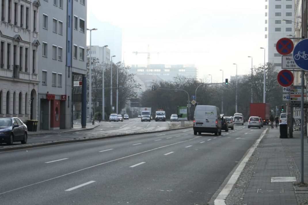 Der Radwegabschnitt an der Eutritzscher Straße. Archivfoto: Ralf Julke