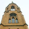 Turm der Friedenskirche in Gohlis. Foto: Ralf Julke