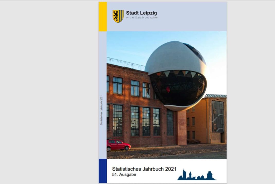 Das Statistische Jahrbuch 2021. Cover: Stadt Leipzig