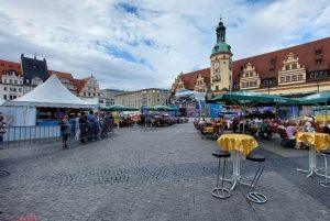 Der Leipziger Markt ohne Kriegerdenkmal. Foto: LZ