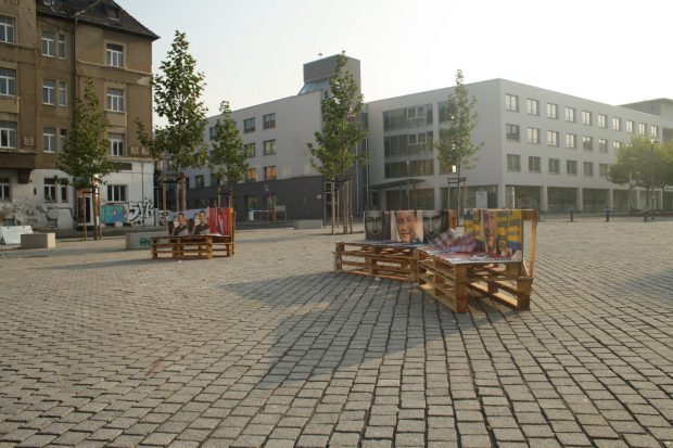 Schon 2014 Thema bei den Bürgern: Auf dem Huygensplatz fehlen Sitzbänke. Foto: Ralf Julke