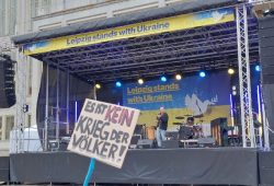 Leipziger Protest gegen den Ukraine-Krieg am Wochenende. Foto: LZ
