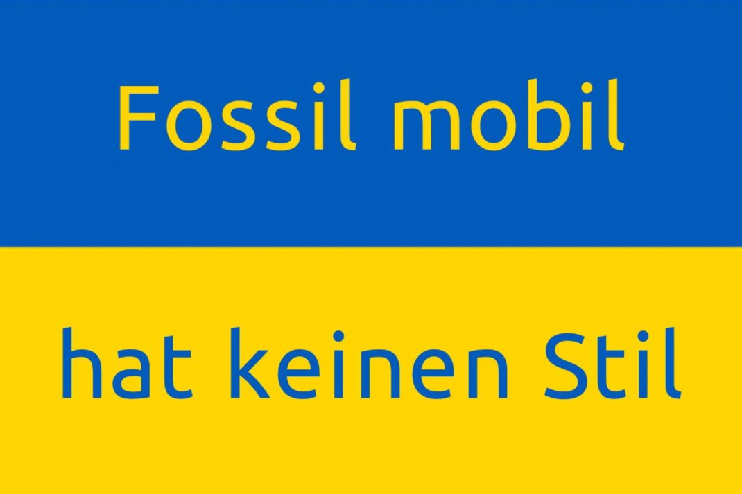 Fossil mobil hat keinen Stilk. Grafik: Verkehrswende LE