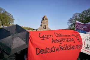 Demo in Stötteritz am Samstag. Foto: LZ