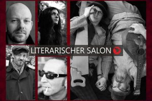 Die teilnehmenden Autor/-innen zum Literarischen Salon. Grafik: Edition Outbird