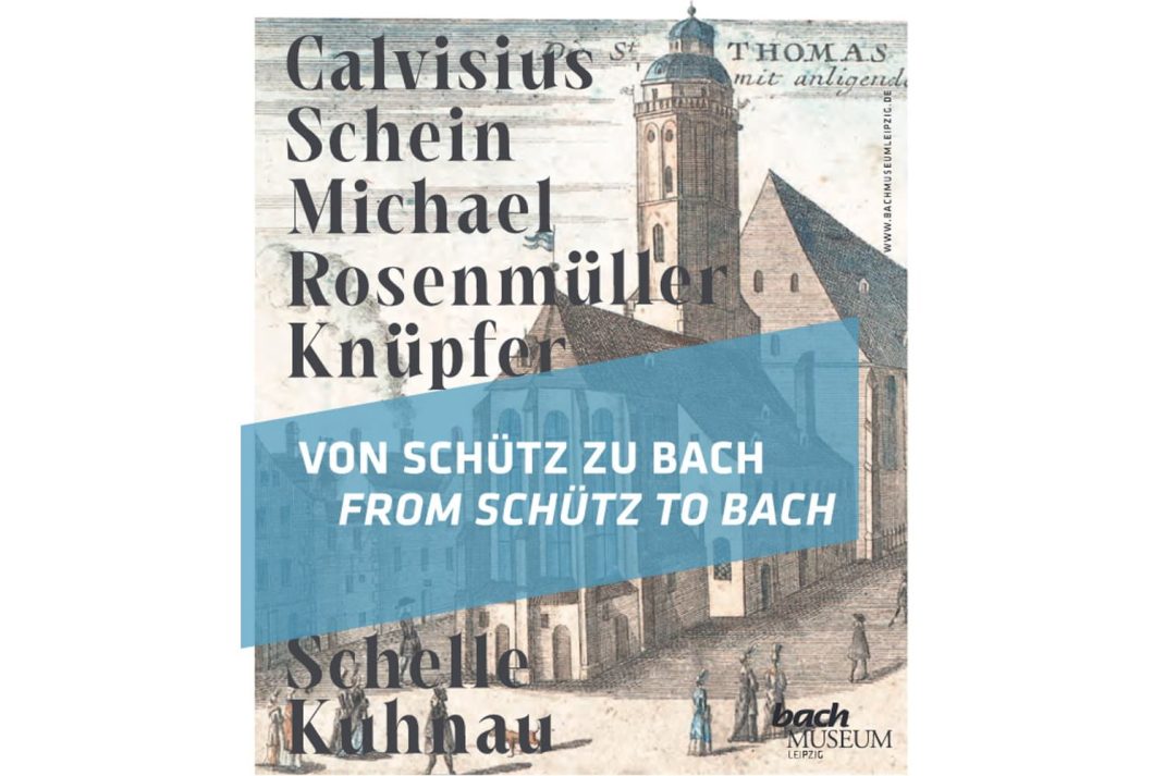 Titelmotiv der Ausstellung "Von Bach zu Schütz". Grafik: Bachmuseum Leipzig