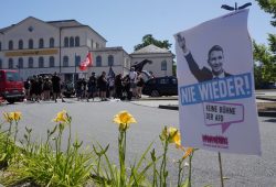 Demo gegen die AfD in Riesa. Foto: Ferdinand Uhl