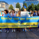In Leipzig forderten heute zum ukrainischen Unabhängigkeitstag rund 1.000 Menschen mehr Unterstützung für die Ukraine in den aktuellen Kriegszeiten. Foto: Sabine Eicker