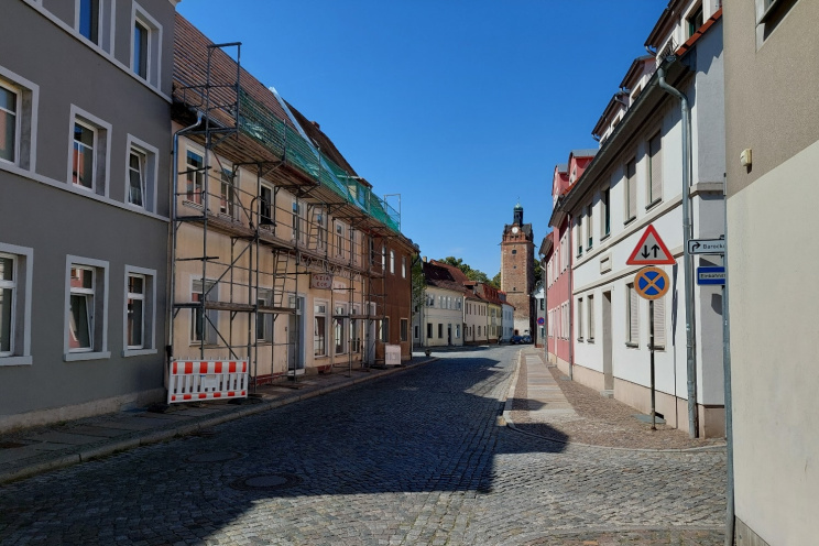 Straßenidylle in Delitzsch. Foto: Sabine Eicker