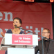 Dieses Bild wird es am 5.9. in Leipzig wohl nicht geben: Sahra Wagenknecht, hier gemeinsam mit ihrem Abgeordneten-Kollegen Sören Pellmann aus Leipzig im Juni 2021, wurde von der geplanten Linken-Demo in der Messestadt ausgeladen. Foto: LZ