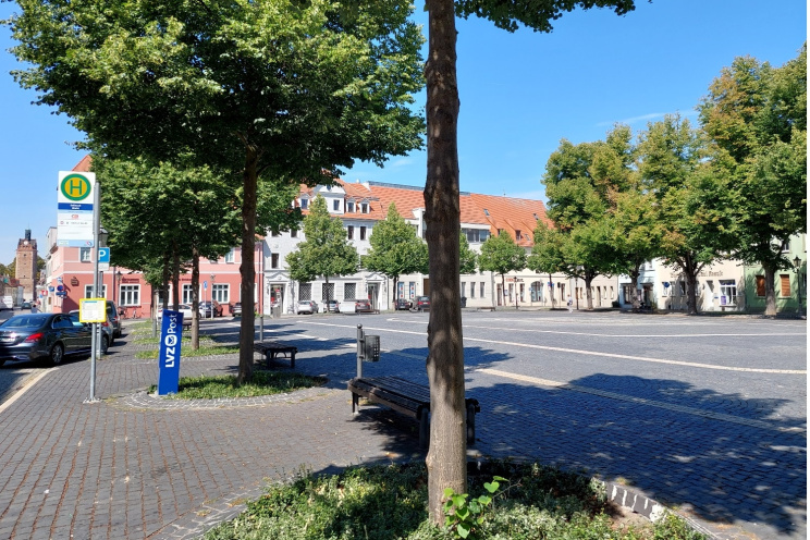 Der Marktplatz in Delitzsch. Foto: Sabine Eicker