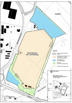 Die für Solarmodule vorgesehenen Flächen am Deponieberg Seehausen. Karte: Stadt Leipzig