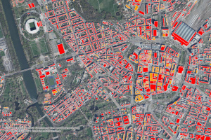 Ausschnitt aus dem Solardachkataster der Stadt Leripzig. Karte: Stadt Leipzig