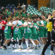 Endlich wieder Handball-Jubel in der Arena Leipzig. Der SC DHfK konnte seinen ersten Saisonsieg feiern. Foto: Jan Kaefer