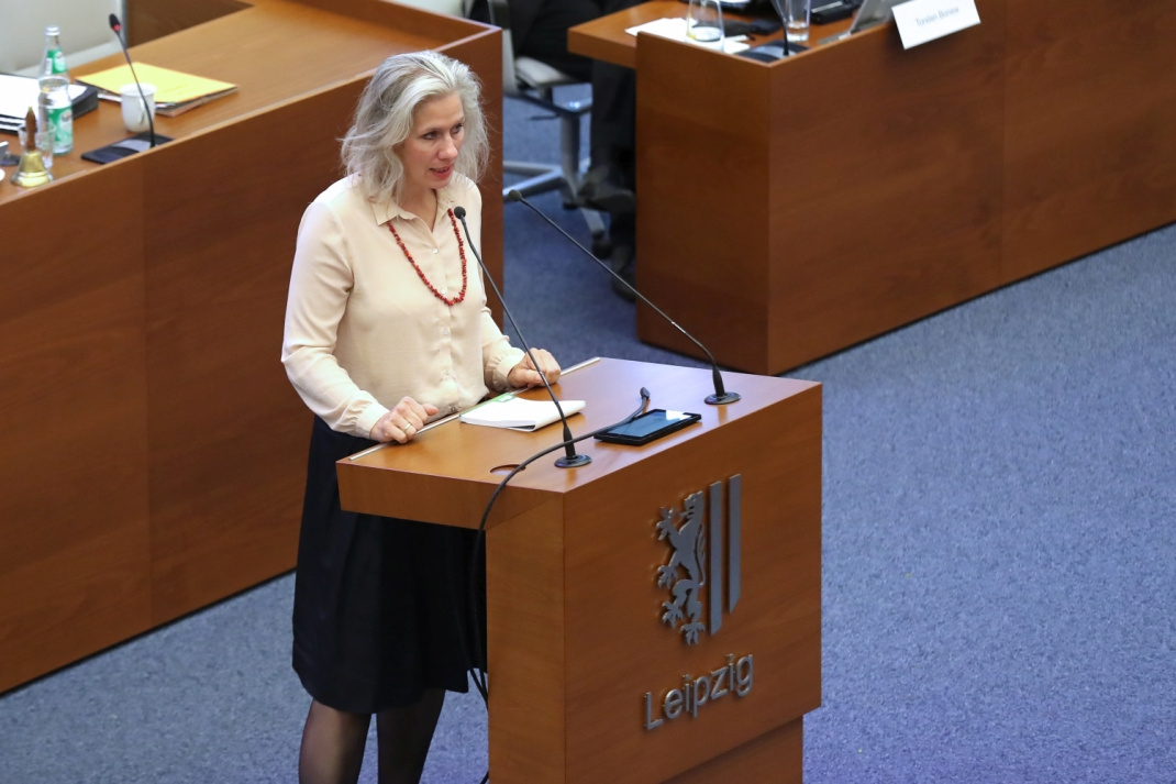 Ratsversammlung Leipzig, Neues Rathaus, am 14.09.2022. Im Bild: Katharina Krefft (Bündnis 90/ Die Grünen). Foto: Jan Kaefer