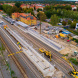 Der Bahnhof Borna kurz vor der Fertigstellung (26.09.2022) Foto: DB S&S AG/Vectorvision