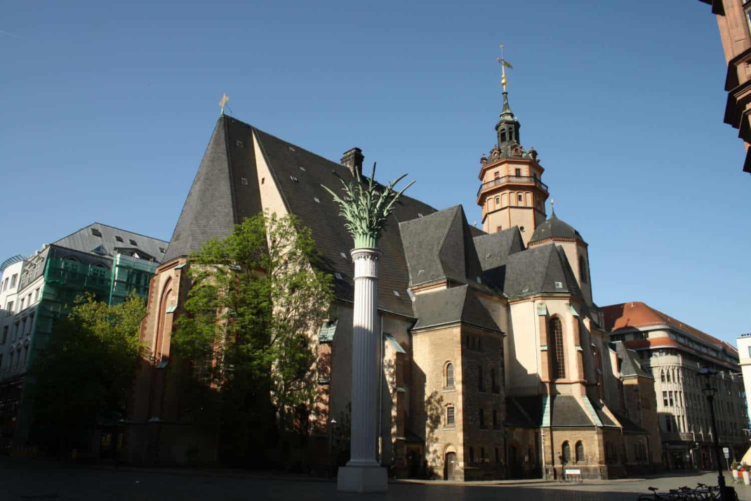 Ort der Friedlichen Revolution: die Nikolaikirche. Foto: Ralf Julke