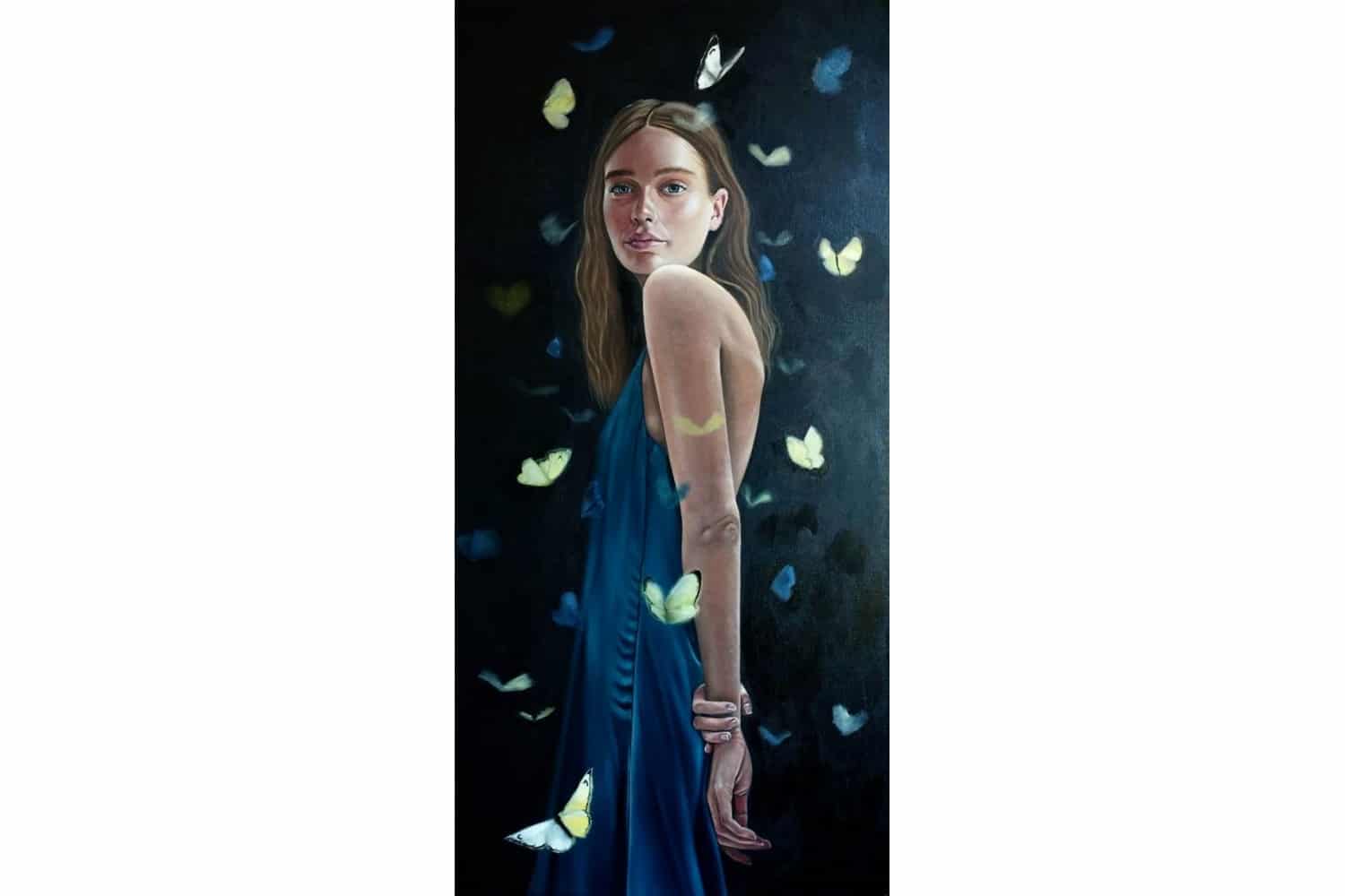 Kunstwerk „Schmetterlinge“ von Anne Schlesinger. Foto: Beuteltier Art Galerie