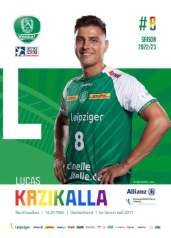 Die neue Autogrammkarte von Lucas Krzikalla. Foto: SC DHfK Leipzig