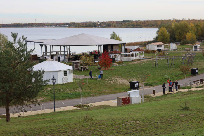 Ein letzter Blick auf den Biedermeierstrand. Foto: Ralf Julke