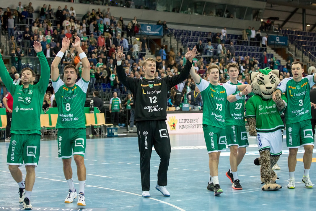 Handballer des SC DHfK Leipzig