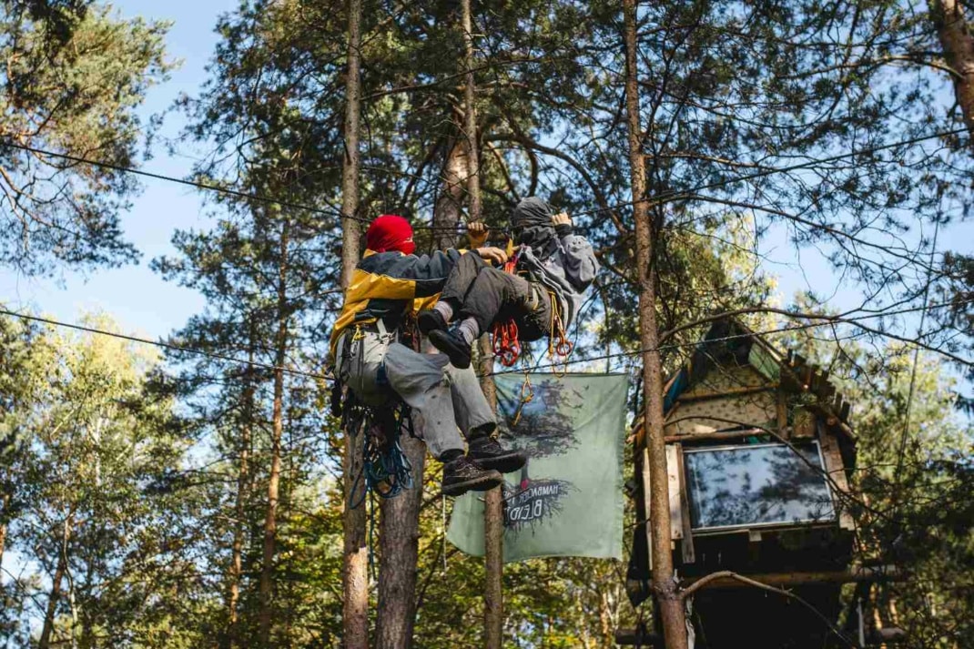Waldbesetzung „Heibo“. Foto: Jannis Große