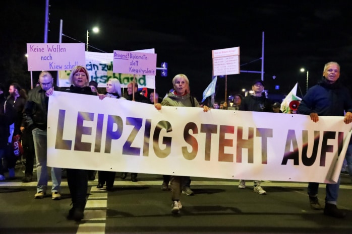 Die "Querdenker" am 7. 11.2022 in Leipzig, bevor sie blockiert wurden. Foto: LZ