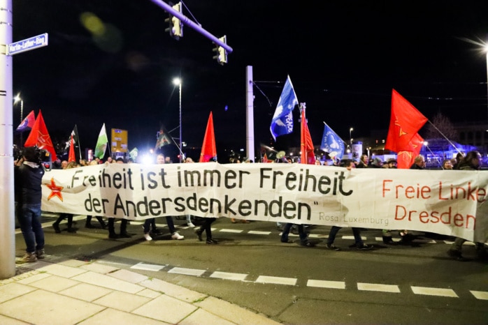 Die "Querdenker" am 7. 11.2022 in Leipzig, bevor sie blockiert wurden. Foto: LZ