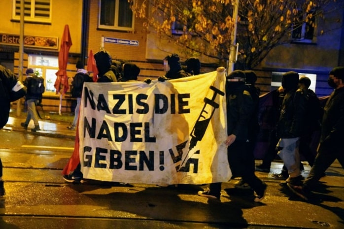 Die Vorab-Demo nach der Kundgebung am Rabet ab 21 Uhr. Foto: LZ