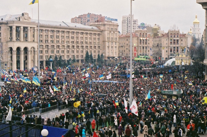 Euromaidan-Revolution in Kiew, Ukraine
