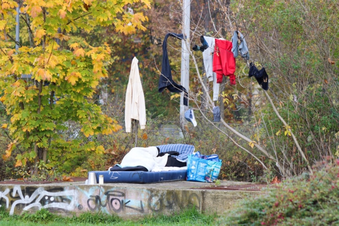 Obdachlosigkeit Menschen schlafen im Freien