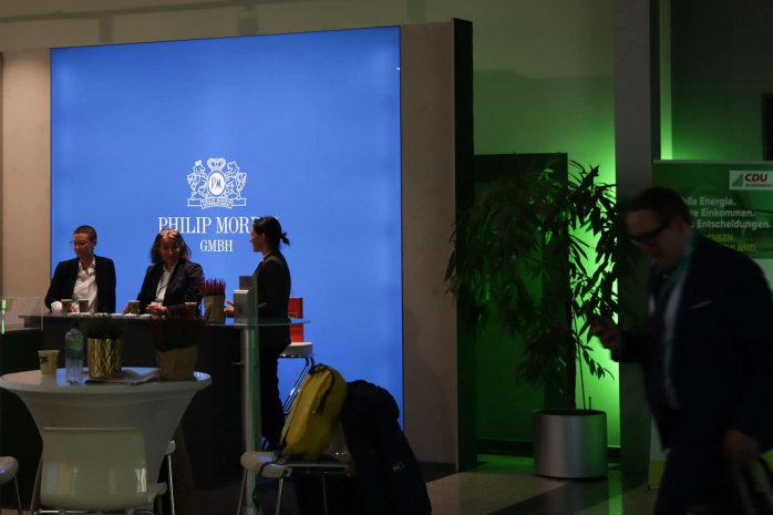 Philip Morris als Sponsor bei der CDU Sachsen am 5. November 2022 in Schkeuditz. Foto: Michael Freitag